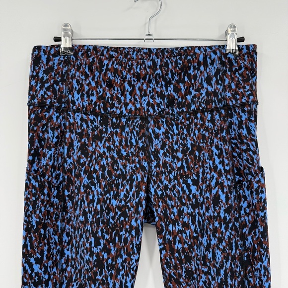 Lululemon Fast and Free High-Rise Tight 25" Leopard Camo Blue Nile Multi Size 10 - Picture 7 of 12